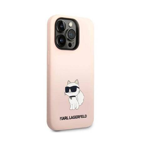 Karl Lagerfeld KLHCP14LSNCHBCP iPhone 14 Pro 6,1" hardcase różowy/pink Silicone Choupette