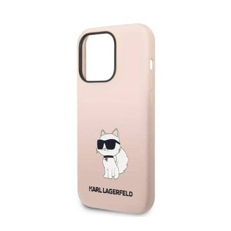 Karl Lagerfeld KLHCP14LSNCHBCP iPhone 14 Pro 6,1" hardcase różowy/pink Silicone Choupette