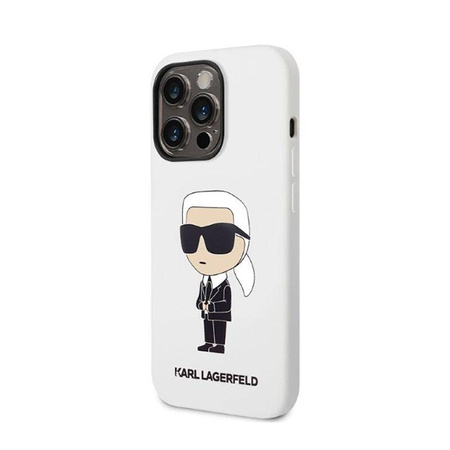 Karl Lagerfeld KLHCP14LSNIKBCH iPhone 14 Pro 6,1" hardcase biały/white Silicone Ikonik