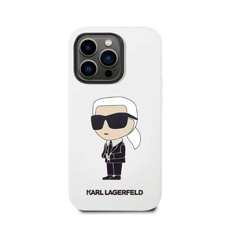 Karl Lagerfeld KLHCP14LSNIKBCH iPhone 14 Pro 6,1" hardcase biały/white Silicone Ikonik