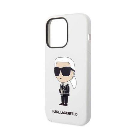 Karl Lagerfeld KLHCP14LSNIKBCH iPhone 14 Pro 6,1" hardcase biały/white Silicone Ikonik