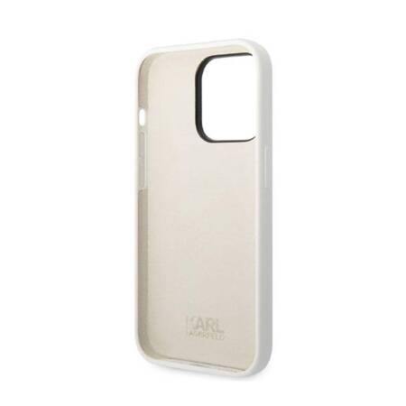 Karl Lagerfeld KLHCP14LSNIKBCH iPhone 14 Pro 6,1" hardcase biały/white Silicone Ikonik