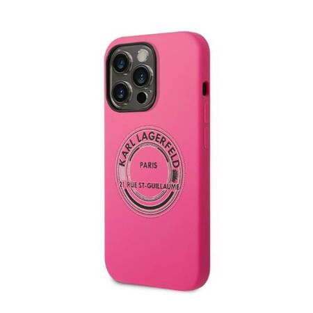 Karl Lagerfeld KLHCP14LSRSGRCF iPhone 14 Pro 6,1" hardcase różowy/pink Silicone RSG