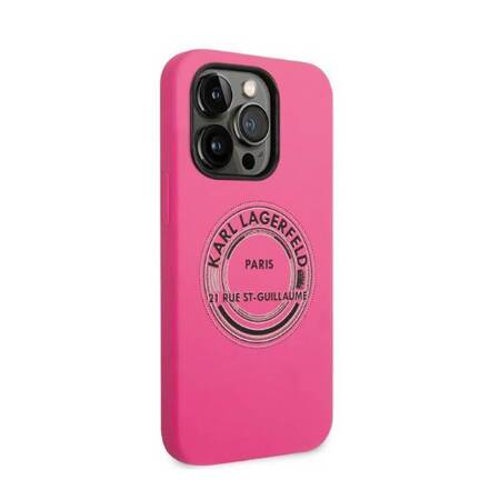 Karl Lagerfeld KLHCP14LSRSGRCF iPhone 14 Pro 6,1" hardcase różowy/pink Silicone RSG