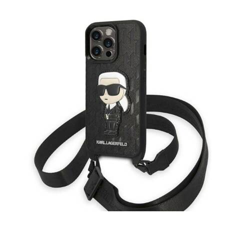 Karl Lagerfeld KLHCP14LSTKMK iPhone 14 Pro 6,1" czarny/black hardcase Monogram Ikonik Patch