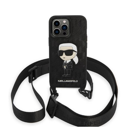 Karl Lagerfeld KLHCP14LSTKMK iPhone 14 Pro 6,1" czarny/black hardcase Monogram Ikonik Patch