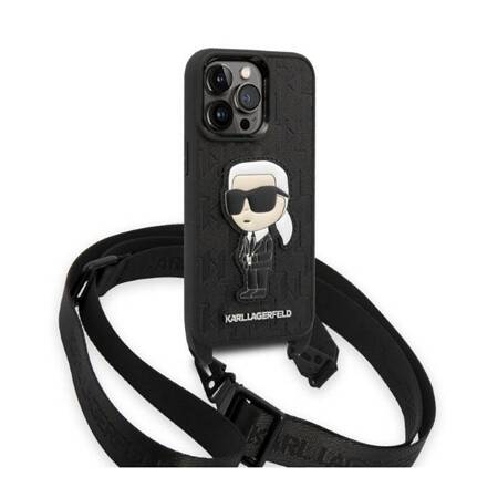 Karl Lagerfeld KLHCP14LSTKMK iPhone 14 Pro 6,1" czarny/black hardcase Monogram Ikonik Patch