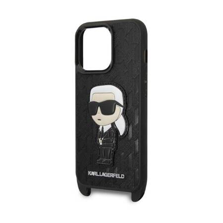 Karl Lagerfeld KLHCP14LSTKMK iPhone 14 Pro 6,1" czarny/black hardcase Monogram Ikonik Patch