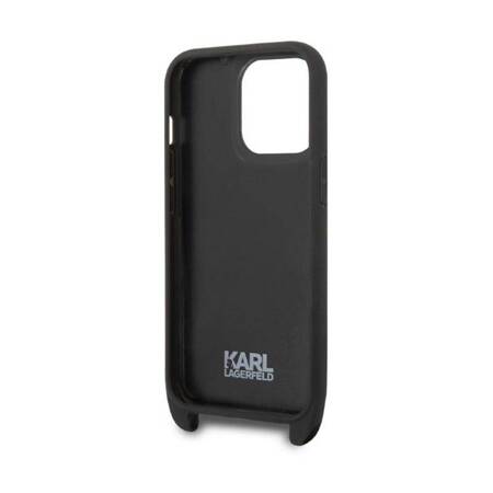 Karl Lagerfeld KLHCP14LSTMMK iPhone 14 Pro 6,1" hardcase czarny/black Monogram Plaque Logo Strap