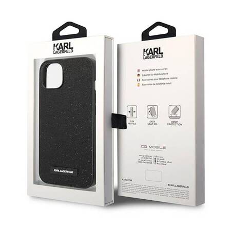 Karl Lagerfeld KLHCP14MG2ELK iPhone 14 Plus 6,7" hardcase czarny/black Glitter Plaque Logo