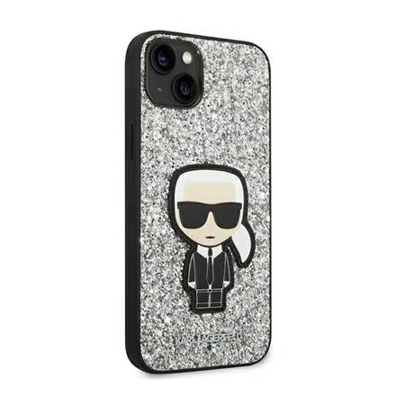 Karl Lagerfeld KLHCP14MGFKPG iPhone 14 Plus 6,7" hardcase srebrny/silver Glitter Flakes Ikonik