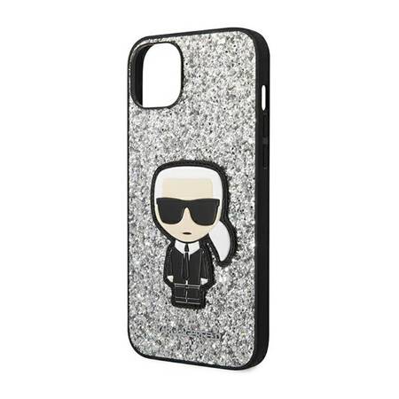 Karl Lagerfeld KLHCP14MGFKPG iPhone 14 Plus 6,7" hardcase srebrny/silver Glitter Flakes Ikonik