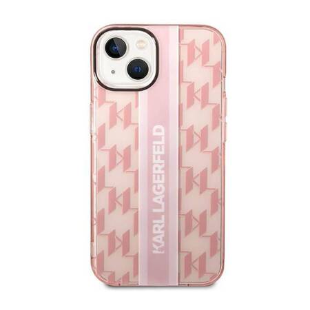 Karl Lagerfeld KLHCP14MHKLSPCP iPhone 14 Plus 6,7" hardcase różowy/pink Mono Vertical Stripe