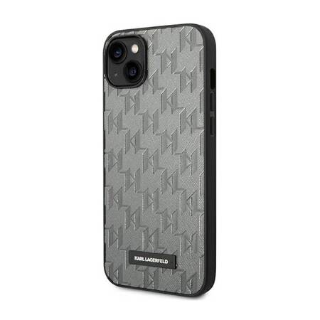 Karl Lagerfeld KLHCP14MSAKLHPG iPhone 14 Plus 6,7" hardcase szary/grey Saffiano Mono Metal Logo