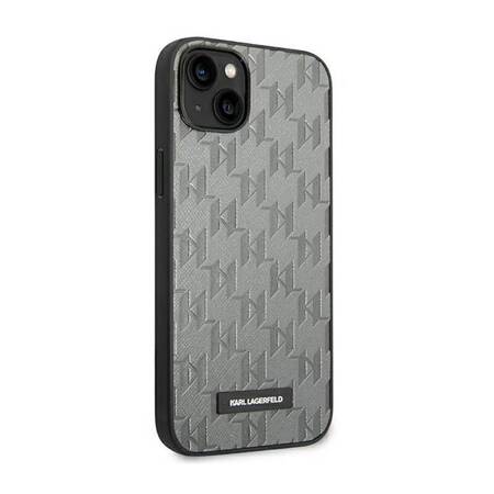 Karl Lagerfeld KLHCP14MSAKLHPG iPhone 14 Plus 6,7" hardcase szary/grey Saffiano Mono Metal Logo