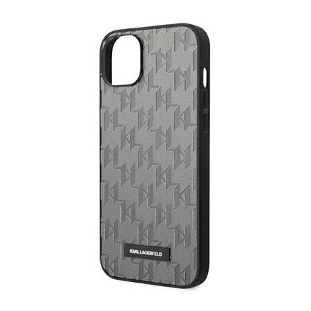 Karl Lagerfeld KLHCP14MSAKLHPG iPhone 14 Plus 6,7" hardcase szary/grey Saffiano Mono Metal Logo