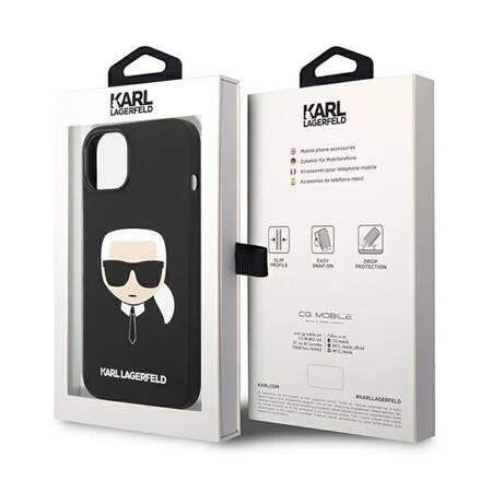 Karl Lagerfeld KLHCP14MSLKHBK iPhone 14 Plus 6,7" hardcase czarny/black Silicone Karl`s Head