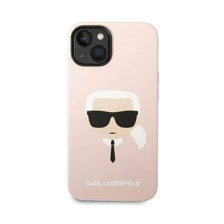 Karl Lagerfeld KLHCP14MSLKHLP iPhone 14 Plus 6,7" hardcase różowy/pink Silicone Karl`s Head