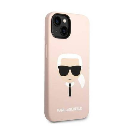 Karl Lagerfeld KLHCP14MSLKHLP iPhone 14 Plus 6,7" hardcase różowy/pink Silicone Karl`s Head