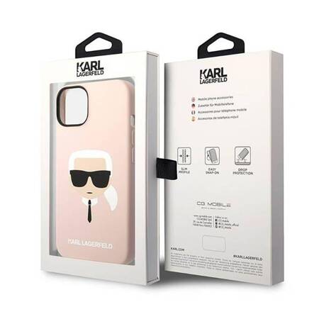 Karl Lagerfeld KLHCP14MSLKHLP iPhone 14 Plus 6,7" hardcase różowy/pink Silicone Karl`s Head