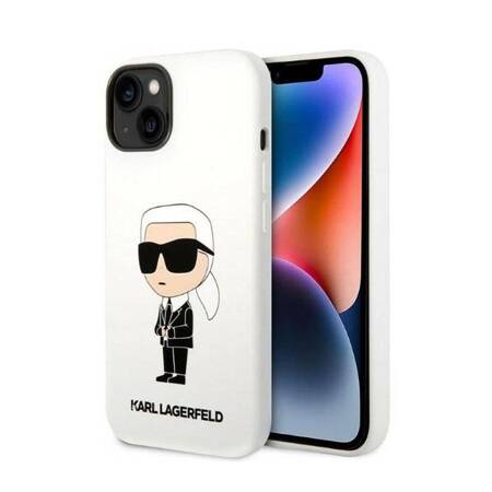 Karl Lagerfeld KLHCP14MSNIKBCH iPhone 14 Plus 6,7" hardcase biały/white Silicone Ikonik