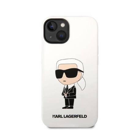 Karl Lagerfeld KLHCP14MSNIKBCH iPhone 14 Plus 6,7" hardcase biały/white Silicone Ikonik