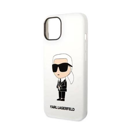 Karl Lagerfeld KLHCP14MSNIKBCH iPhone 14 Plus 6,7" hardcase biały/white Silicone Ikonik