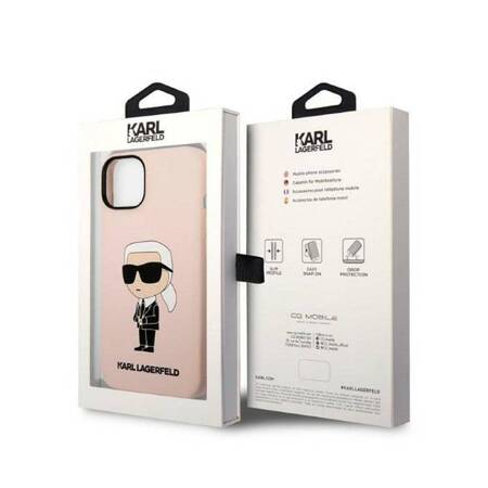 Karl Lagerfeld KLHCP14MSNIKBCP iPhone 14 Plus 6,7" hardcase różowy/pink Silicone Ikonik