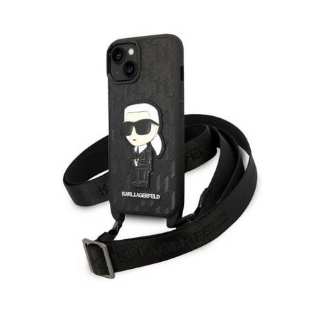 Karl Lagerfeld KLHCP14MSTKMK iPhone 14 Plus 6,7" czarny/black hardcase Monogram Ikonik Patch