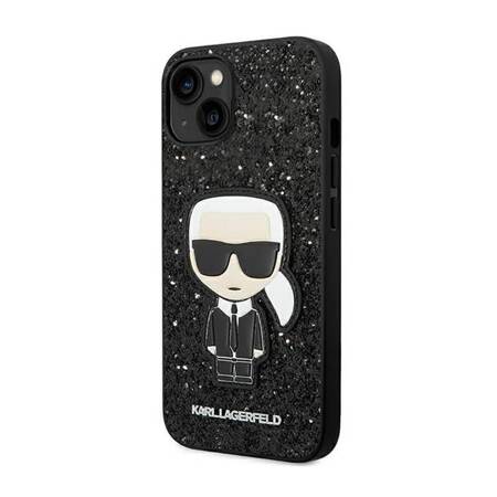 Karl Lagerfeld KLHCP14SGFKPK iPhone 14 6,1" hardcase czarny/black Glitter Flakes Ikonik