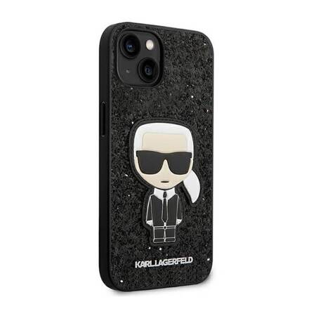 Karl Lagerfeld KLHCP14SGFKPK iPhone 14 6,1" hardcase czarny/black Glitter Flakes Ikonik