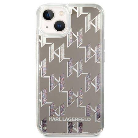 Karl Lagerfeld KLHCP14SLMNMS iPhone 14 6,1" hardcase srebrny/silver Liquid Glitter Monogram