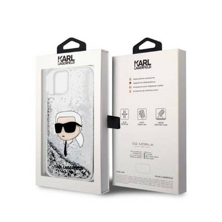 Karl Lagerfeld KLHCP14SLNKHCH iPhone 14 6,1" srebrny/silver hardcase Glitter Karl Head