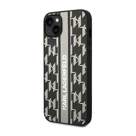 Karl Lagerfeld KLHCP14SPGKLSKG iPhone 14 6,1" hardcase szary/grey Monogram Stripe