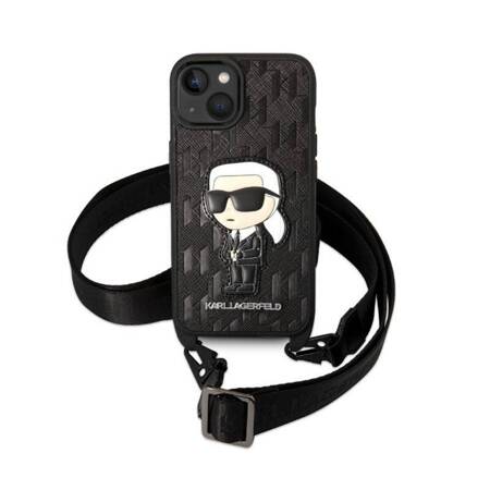 Karl Lagerfeld KLHCP14SSTKMK iPhone 14 6,1" czarny/black hardcase Monogram Ikonik Patch