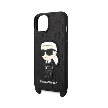 Karl Lagerfeld KLHCP14SSTKMK iPhone 14 6,1" czarny/black hardcase Monogram Ikonik Patch