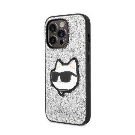 Karl Lagerfeld KLHCP14XG2CPS iPhone 14 Pro Max 6,7" srebrny/silver hardcase Glitter Choupette Patch