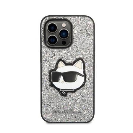 Karl Lagerfeld KLHCP14XG2CPS iPhone 14 Pro Max 6,7" srebrny/silver hardcase Glitter Choupette Patch