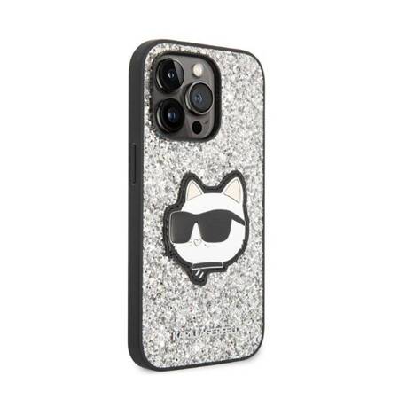 Karl Lagerfeld KLHCP14XG2CPS iPhone 14 Pro Max 6,7" srebrny/silver hardcase Glitter Choupette Patch