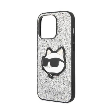 Karl Lagerfeld KLHCP14XG2CPS iPhone 14 Pro Max 6,7" srebrny/silver hardcase Glitter Choupette Patch