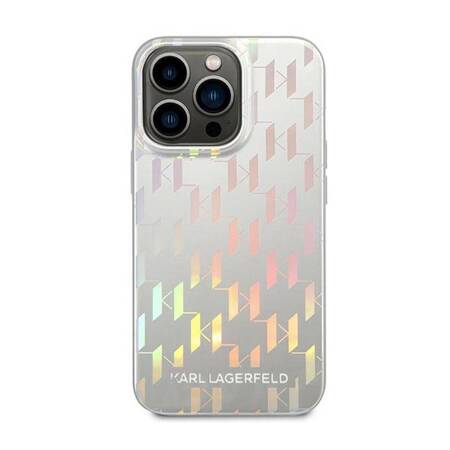 Karl Lagerfeld KLHCP14XLGMMSV3 iPhone 14 Pro Max 6,7" hardcase srebrny/silver Monogram Iridescent