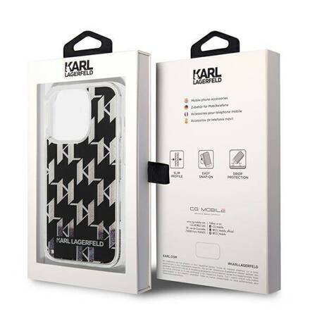 Karl Lagerfeld KLHCP14XLMNMK iPhone 14 Pro Max 6,7" hardcase czarny/black Liquid Glitter Monogram