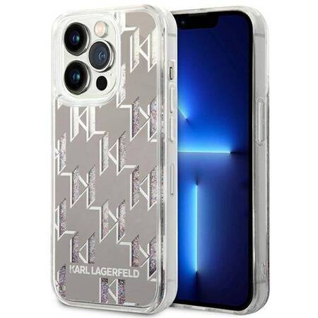 Karl Lagerfeld KLHCP14XLMNMS iPhone 14 Pro Max 6,7" hardcase srebrny/silver Liquid Glitter Monogram