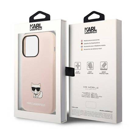 Karl Lagerfeld KLHCP14XSLCTPI iPhone 14 Pro Max 6,7" hardcase jasnoróżowy/light pink Silicone Choupette Body