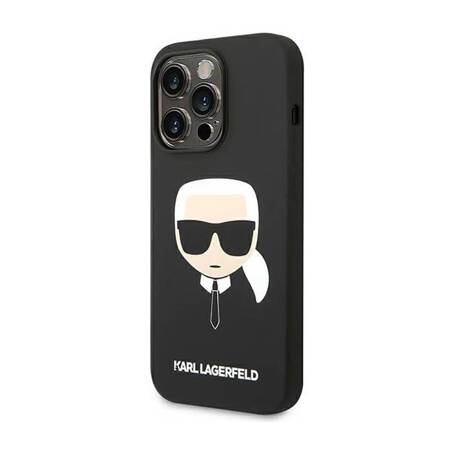 Karl Lagerfeld KLHCP14XSLKHBK iPhone 14 Pro Max 6,7" hardcase czarny/black Silicone Karl`s Head