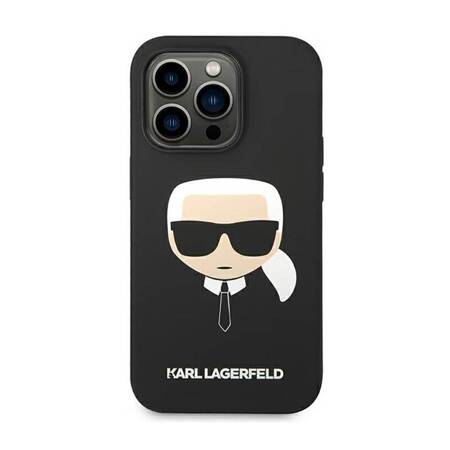 Karl Lagerfeld KLHCP14XSLKHBK iPhone 14 Pro Max 6,7" hardcase czarny/black Silicone Karl`s Head