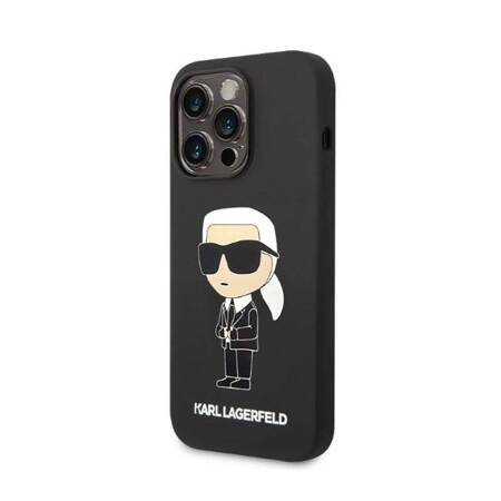 Karl Lagerfeld KLHCP14XSNIKBCK iPhone 14 Pro Max 6,7" hardcase czarny/black Silicone Ikonik