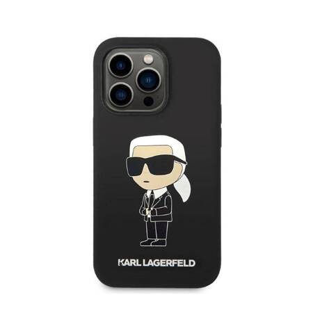 Karl Lagerfeld KLHCP14XSNIKBCK iPhone 14 Pro Max 6,7" hardcase czarny/black Silicone Ikonik