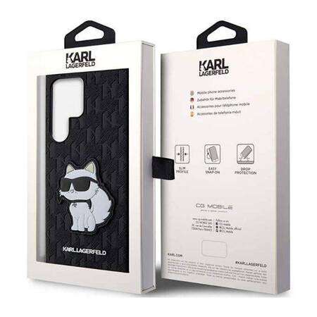 Karl Lagerfeld KLHCS23LSAKLHCPK S23 Ultra S918 hardcase czarny/black Saffiano Monogram Choupette