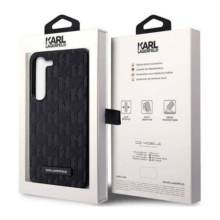 Karl Lagerfeld KLHCS23MSAKLHPK S23+ S916 hardcase czarny/black Saffiano Mono Metal Logo